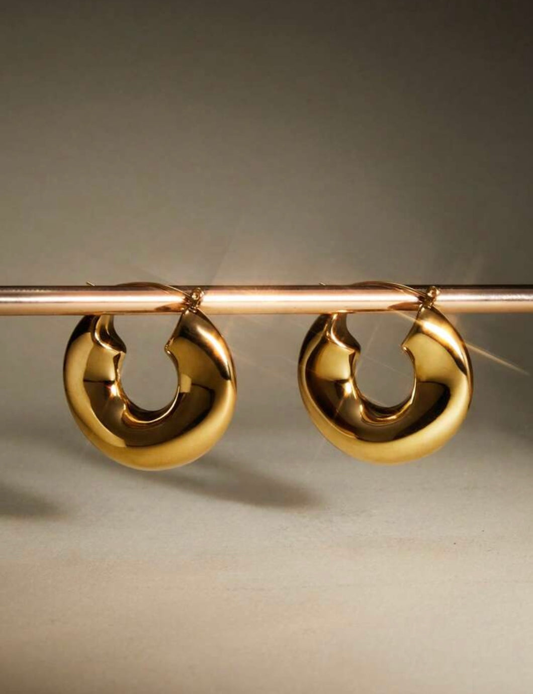 Round earrings