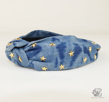 Load image into Gallery viewer, Denim stars headband